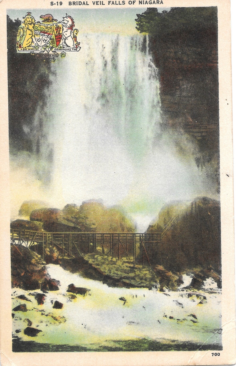 Bridal Veil Falls of Niagara Vintage Postcard image 1