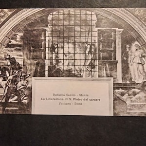 Raffaello Sanzio La Liberazione di S. Pierto dal Carcera - Vaticano.- Roma - Cartão Postal Vintage