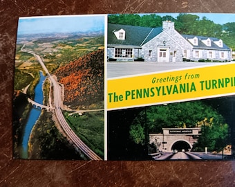 The World's Most Scenic Highway -  Pennsylvania Turnpike - Vintage Postcard