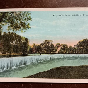 Diga del City Park - Belvidere, Illinois - Cartolina d'epoca