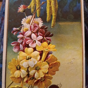 Saudações gentis e verdadeiras - Cartão postal vintage de 1912