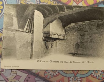 Chillon - Chambre du Duc de Savoie - Suisse - Carte postale vintage