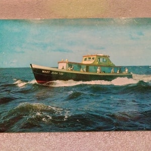 Mart Jean Too - Stone Harbor, New Jersey - Boyeton Inlet Docks - Boynton Beach, Florida - Vintage Postcard