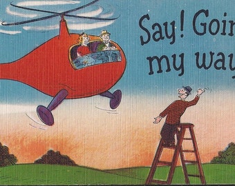 Say! Going my Way? - Vintage Postcard