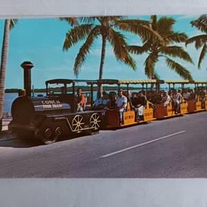 Conch Tour Train - Key West, Floride - Carte postale ancienne