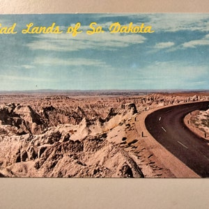 Bad Lands of South Dakota - Vintage Postcard