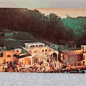 La gran obra de la pasión - Eureka Springs, postal vintage