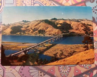 Rogue River  Bridge- Oregon Coast- Vintage Postcard