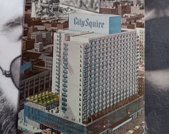 City Squire Motor Inn - Broadway, Nueva York - Postal vintage de 1964