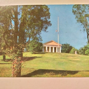 Cartão Postal Lee Mansion - Arlington Memorial Amphitheatre - Arlington, Virgínia - Vintage