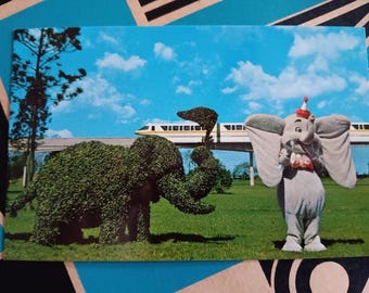 Strolling Topiary Lane - The Magic Kingdom - Vintage Postcard