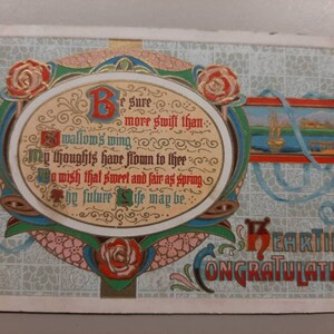Félicitations les plus chaleureuses - Carte postale vintage 1912