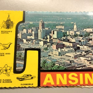 Lansing, Michigan - Vintage Postcard