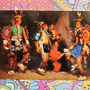 Ben Marcus e seus Taos Warriors - Cartão Postal Vintage
