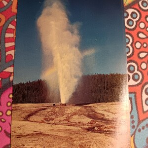 Cartão Postal Beehive Geyser - Parque Nacional de Yellowstone - Vintage
