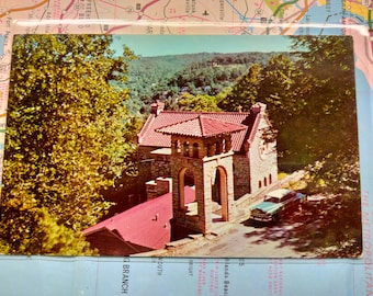St Elizabeth Church on the Mountain Top- Eureka Springs, Arkansas  - Vintage Postcard