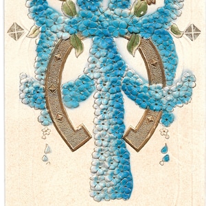 A Happy Birthday - Vintage Postcard