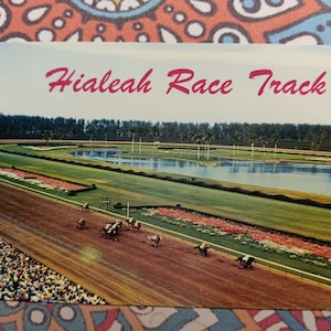 Hialeah Race Track - Cartão Postal Vintage