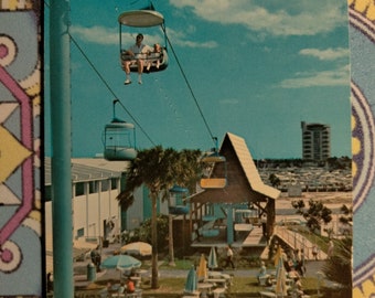 The Sky Ride - Ocean World - Fort Lauderdale, Florida - Vintage Postcard