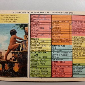 Stepping High in the Southwest - Lazy Correspondence Card - Vintage Postkarte von 1955