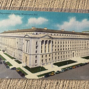 Dipartimento di Giustizia- Washington, DC - Cartolina d'epoca