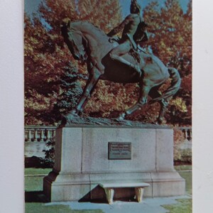 On the War Trail - Statue in Civic Center - Denver, Colorado - Vintage Postcard