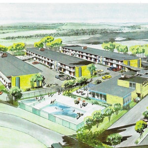 South Gate Motor Hotel - Arlington, Virginie - carte postale vintage