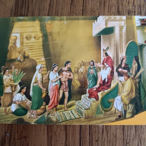 Descoberta do "pulque" pela Rainha Xochitl - Cartão Postal Vintage