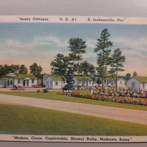 Jersey Cottages - S. Jacksonville, Florida - Cartolina d'epoca