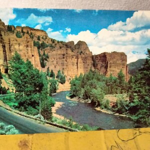 Cartão Postal Maravilhoso Wyoming - Rio Shoshone e North Fork - Vintage