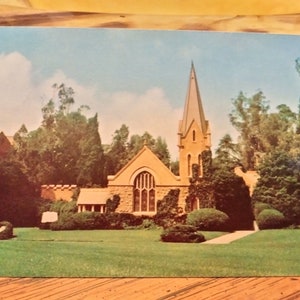 The Little Church of the Flowers - Forest Lawn Memorial Park - Glendale, California  - Vintage Postcard