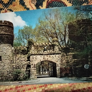 Eingang zum Point Park Lookout Mountain - Great Smoky Mountains Nationalpark - Tennessee - Vintage Postkarte