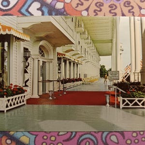 The Grand Hotel Porch - Mackinac Island, Michigan -  Vintage Postcard