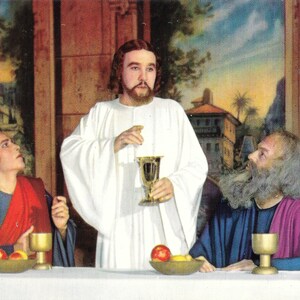 Sección central de la famosa "Última Cena" - Black Hills Passion Play - Postal Vintage