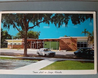 Town Hall in Largo, Florida - 1967 Vintage Postcard