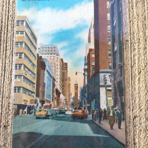 Bay Street Looking North - Toronto, Canada - Vintage Postcard