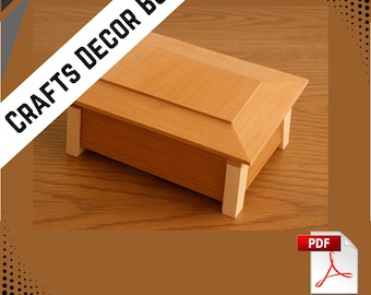 Crafts Decor Storage Box PDF Plan | DIY Wooden Storage Box | Decorative Organizer Plan | Woodworking PDF | Digital Download