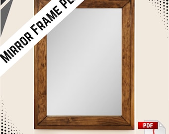 Mirror Frame Plan PDF | DIY Wooden Mirror Frame | Woodworking Frame Project | Decorative Wall Frame | Digital Download