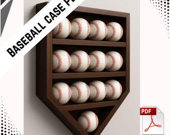 Baseball Case Wooden Plan PDF | DIY Baseball Display Case | Sports Memorabilia Wall Shelf | Woodworking Plan | Digital Download