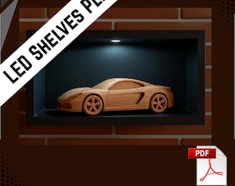 LED Shelved Plan PDF | DIY Led Shelf Woodworking Plan | Modern Lighted Shelf Design | Easy Build Guide | Digital Download