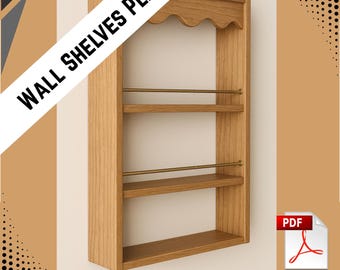 Wall Shelves Plan PDF | DIY Wooden Wall Shelf | Floating Shelf Woodworking Plan | Home Decor Wood Project | Digital Download