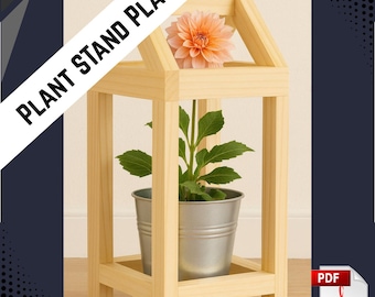 Plant Stand Plan PDF | DIY Wooden Plant Stand | Indoor Outdoor Planter Stand | Easy Woodworking Plan | Digital Download