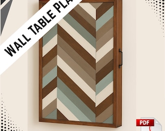 Wall Table Plan PDF | DIY Floating Table Woodworking Plan | Space-Saving Wall Desk | Beginner Woodworking PDF | Digital Download