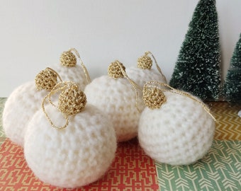 Bolas Navidad crochet, Adornos Navidad, Decoración Navidad, Adorno árbol Navidad, Crochet Navidad, Bolas árbol Navidad, Regalo Navidad