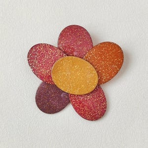 Broche fleur, broche en pâte polymère, broche fleur, broche fleur, cadeau ami secret, cadeau pour elle, cadeau pour femme, broche pour femme