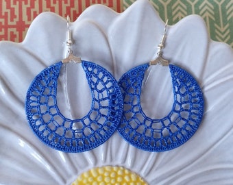 Pendientes crochet, Pendientes para chica, Pendientes ganchillo, Pendientes ligeros, Amigo invisible, Regalo para mujer, Regalo para ella