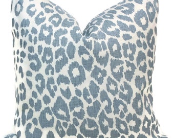 Outdoor Schumacher Iconic Leopard in Iconic Leopard Linen Pillow Cover w