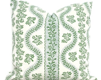Sister Parish Dolly Green Pillow Cover: Floral Accent Pillow
