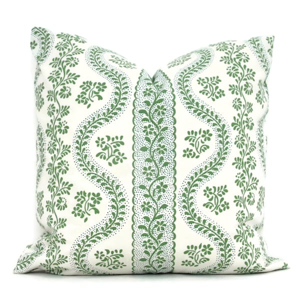 Sister Parish Dolly Green Pillow Cover: Floral Accent Pillow