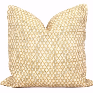 Decorative Pillow Cover Sister Parish Burma in Raffia Pillow cover, Toss Pillow, Accent Pillow, Throw Pillow, Tan and White